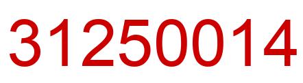 Number 31250014 red image