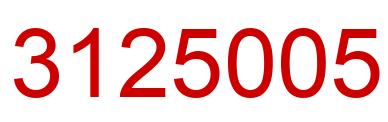 Number 3125005 red image