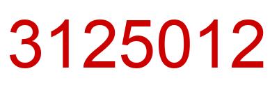 Number 3125012 red image