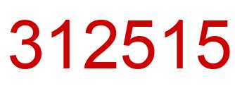 Number 312515 red image