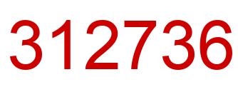Number 312736 red image