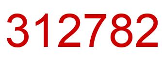 Number 312782 red image
