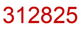Number 312825 red image