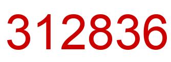 Number 312836 red image