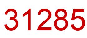 Number 31285 red image