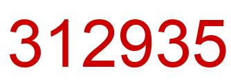 Número 312935 imagen rojo