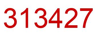 Number 313427 red image