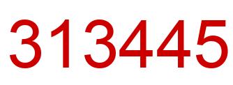 Number 313445 red image