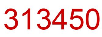 Number 313450 red image