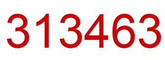 Number 313463 red image