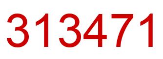 Number 313471 red image