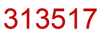 Number 313517 red image