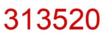 Number 313520 red image