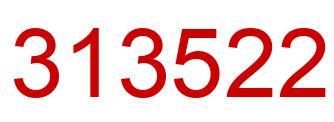Number 313522 red image