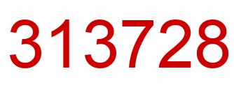 Number 313728 red image