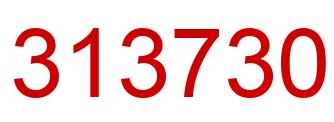 Number 313730 red image