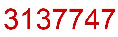 Number 3137747 red image