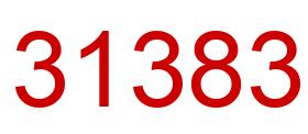 Number 31383 red image