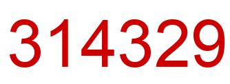 Number 314329 red image