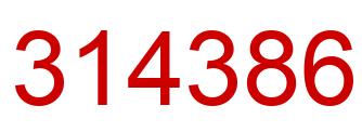Number 314386 red image
