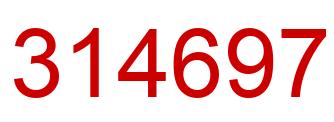Number 314697 red image