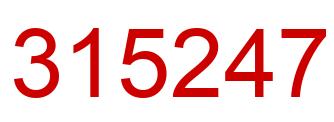 Número 315247 imagen rojo