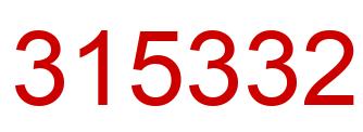 Number 315332 red image