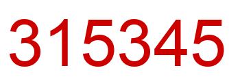 Number 315345 red image