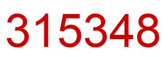 Number 315348 red image
