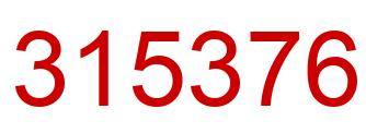 Number 315376 red image