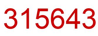 Number 315643 red image