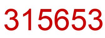 Number 315653 red image