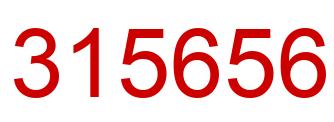 Number 315656 red image
