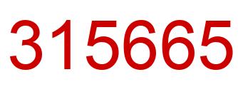 Number 315665 red image