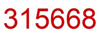 Número 315668 imagen rojo
