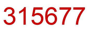 Number 315677 red image