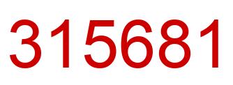 Number 315681 red image