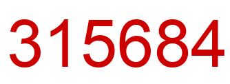 Number 315684 red image