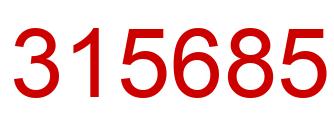 Number 315685 red image