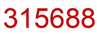 Number 315688 red image