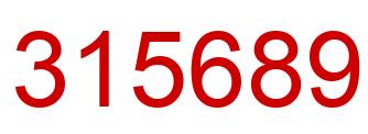 Número 315689 imagen rojo