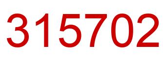 Number 315702 red image