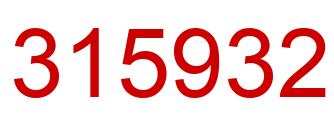 Number 315932 red image