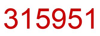 Number 315951 red image