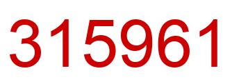Número 315961 imagen rojo