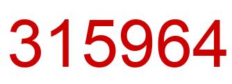 Número 315964 imagen rojo