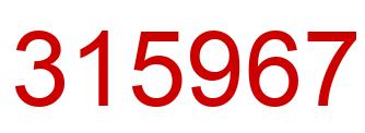 Número 315967 imagen rojo