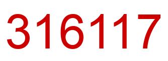 Number 316117 red image