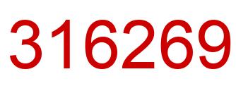 Number 316269 red image