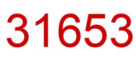 Number 31653 red image